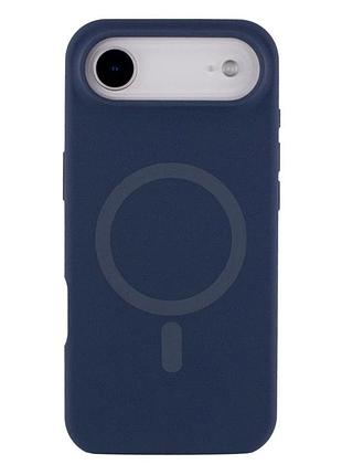 Чехол силиконовый glow silicone case с magsafe для iphone 17 air защитный темно-синий