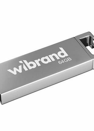 Usb флешка 64 гб металл серебро для хранения данных wibrand chameleon