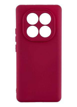 Чехол силиконовый full camera для xiaomi redmi note 14 pro 5g poco x7 5g с микрофиброй внутри защитный бордовый