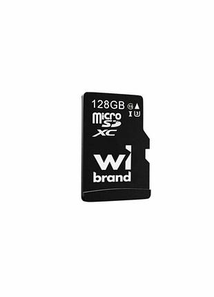 Карта памяти wibrand microsdhc 128gb uhs-1 10 class черный для смартфонов и планшетов