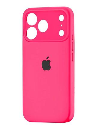Чехол силиконовый silicone case square для iphone 17 pro защита камеры розовый