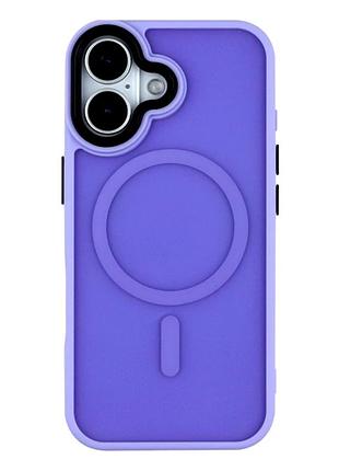 Чехол tpu+pc shadowmat с magsafe для iphone 17 защита камеры elegant purple