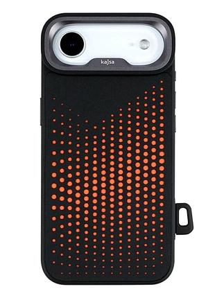 Чехол противоударный kajsa splendid collection для iphone 17 air с magsafe защита камеры черный o-ring
