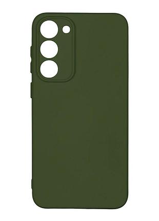 Чехол силиконовый full camera для samsung galaxy s23+ 5g s916 защитный tpu темно-зеленый
