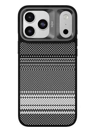 Чехол противоударный kajsa resort collection для iphone 17 pro с magsafe черный b-ring с микрофиброй внутри