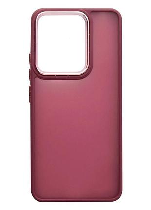 Чохол tpu+pc space ii color matte для xiaomi redmi 14c redmi a4 poco c75 бордовий із захистом камери