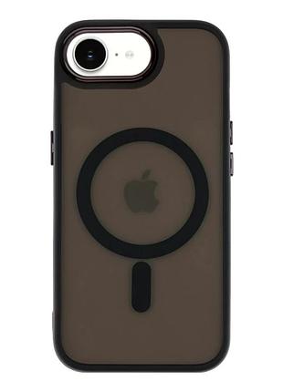 Чехол tpu pc space magnetic color с magsafe для iphone 16e черный защитный с усиленными углами