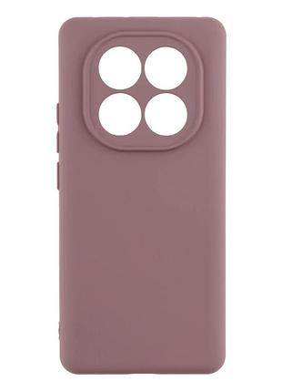 Чехол силиконовый full camera для xiaomi redmi note 14 pro 5g poco x7 5g с микрофиброй внутри защита камеры pink sand