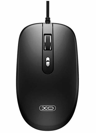 Usb мышь проводная оптическая 2400 dpi 4 кнопки черный abs пластик для пк xo-m9 yurun
