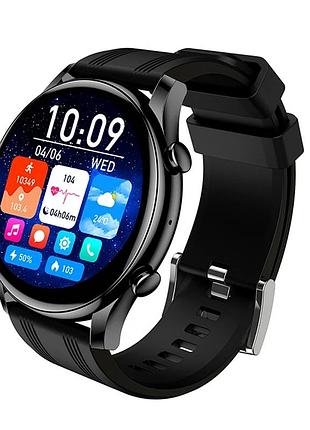 Смарт-часы hoco y38 amoled 1.43 дюйма bluetooth 5.0 черные для звонков и уведомлений