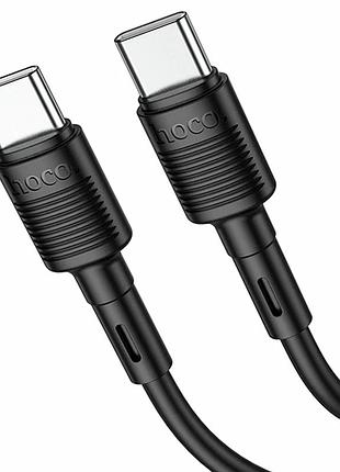 Кабель usb type-c 60вт 1м для зарядки и передачи данных черный hoco x83