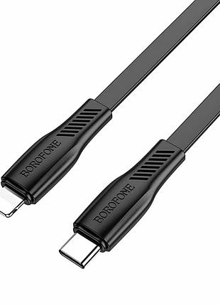 Кабель borofone bx85 type c to lightning 1м 20 вт 3 а чорний для швидкого заряджання пристроїв apple