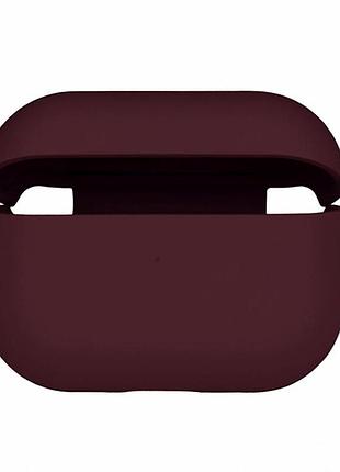 Футляр силиконовый с микрофиброй для airpods pro 42.maroon защита от царапин и ударов