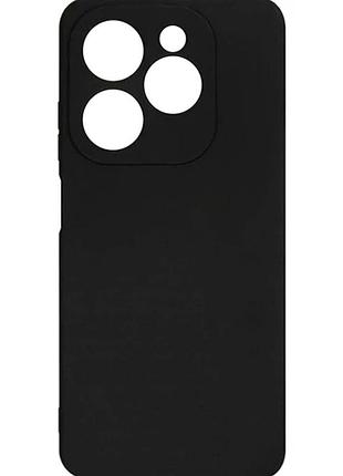 Чехол силиконовый full camera для tecno spark 20 pro kj6 с микрофиброй защита камеры черный