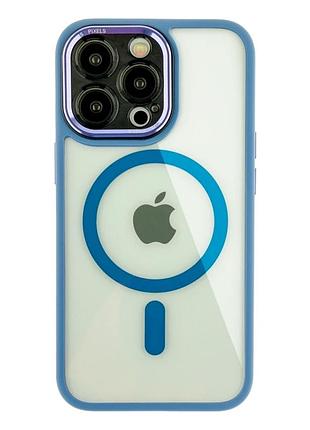 Чохол tpu+pc протиударний з magsafe для iphone 13 proзахисний light blue
