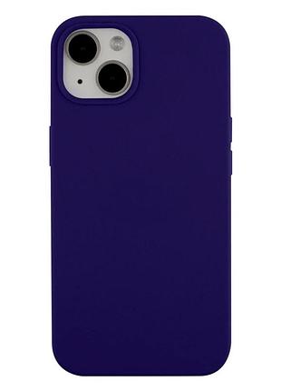 Чехол силиконовый soft silicone case для iphone 13 противоударный с защитой камеры пурпурный