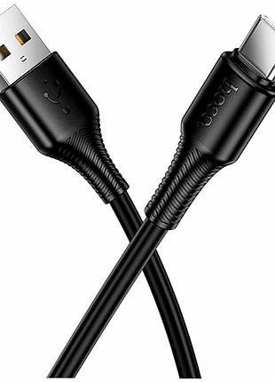 Кабель usb type-c 3a 1 м чорний для швидкого заряджання та передавання даних hoco x120