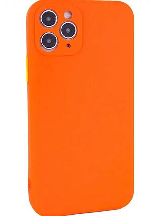Чехол силиконовый full camera для iphone 11 pro max с защитой камеры orange