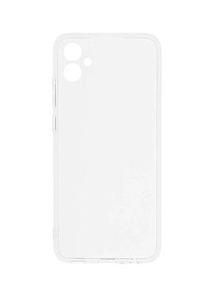 Прозрачный чехол tpu для samsung galaxy a04e a042 с защитой камеры и усиленными углами прозрачный