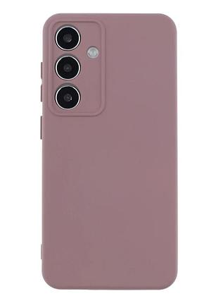 Чехол силиконовый full camera для samsung galaxy s24 5g s25 5g защита камеры микрофибра 19.pink sand