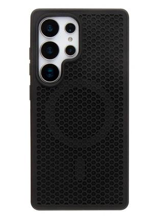 Чехол tpu+pc aerocool с magsafe для samsung galaxy s25 ultra 5g защита камеры черный