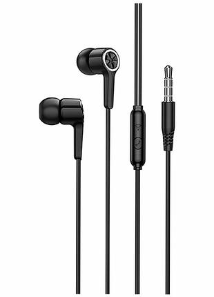 Вакуумные наушники hoco m104 10мм mini-jack 3.5мм белый пластик и силикон для музыки и спорта