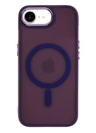 Чохол tpu pc space magnetic color з magsafe для iphone 16e захисний темно-фіолетовий