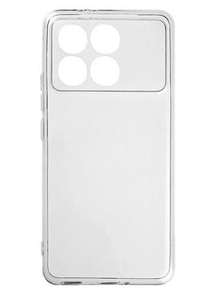 Прозрачный чехол tpu для xiaomi poco f6 pro защита камеры легкий и тонкий transparent