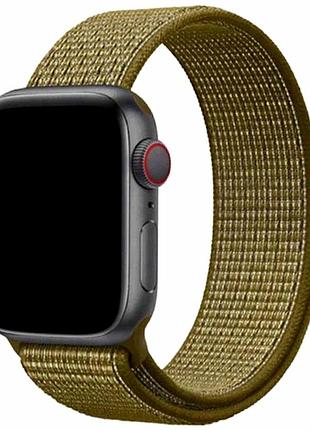 Ремінець для apple watch нейлон 38 40 41 мм колір olive flak надійна фіксація для повсякденного використання