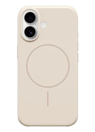 Чохол силіконовий з magsafe для iphone 16 plus захисний з мікрофіброю summit stone