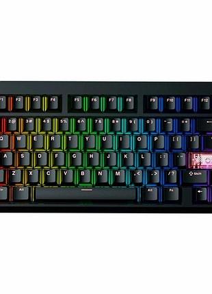 Игровая беспроводная клавиатура fantech maxfit8 mk921 white switch 80 клавиш argb подсветка bluetooth type-c черный