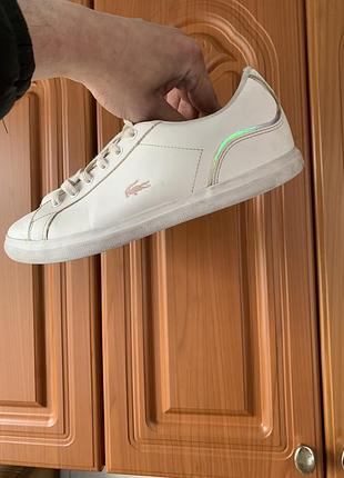 Женские белые кроссовки lacoste, модель lerond 39 размер