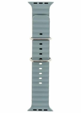 Ремешок ocean band силиконовый для apple watch 38 40 41мм цвет stone lotus blue для повседневного использования