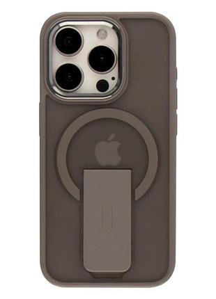 Чехол tpu+pc flexguard magnetic ring stand для iphone 12 pro max противоударный с защитой камеры titanium
