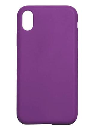 Чехол силиконовый full size для iphone xr защита камеры противоударный цвет 43.grape