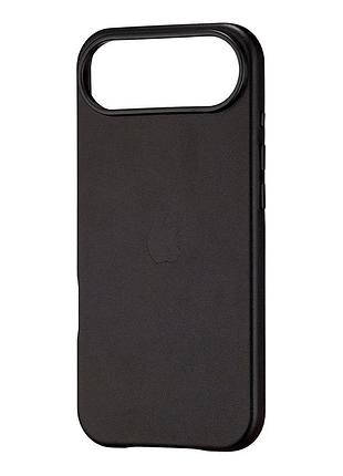 Чохол leather case з magsafe для iphone 17 air шкірозамінник захист від бризок чорний