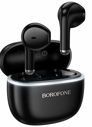 Блютуз гарнитура borofone fq11 беспроводные внутриканальные наушники черный abs пластик 5.4 для музыки и общения