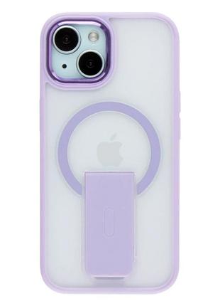 Чехол tpu pc flexguard magnetic ring stand для iphone 15 защитный с магнитом фиолетовый