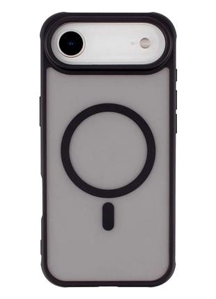 Чехол противоударный tpu+pc с magsafe для iphone 17 air защита камеры черный