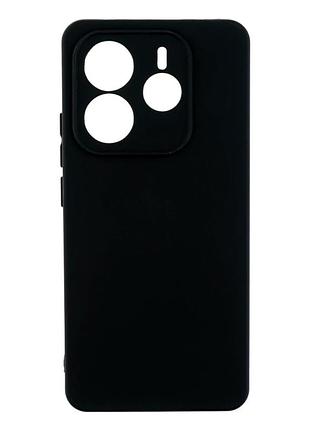 Чехол силиконовый full camera для xiaomi redmi note 14 5g с микрофиброй защита камеры черный