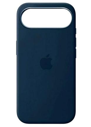 Чохол силіконовий silicone case з magsafe для iphone 17 air захисний термополіуретан темно-синій