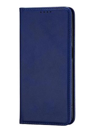 Чехол-книжка кожзам для samsung a17 4g a17 5g темно-синий с защитой от повреждений