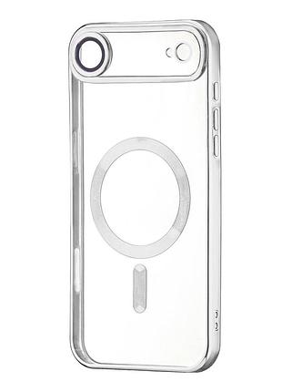 Чохол силіконовий ductil metallic edge з magsafe для iphone 17 air захист камери срібний