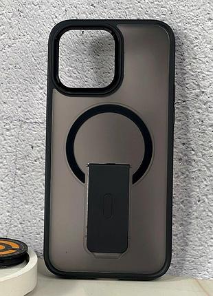 Чохол tpu+pc flexguard magnetic ring stand для iphone 13 pro протиударний із захистом камери чорний 8