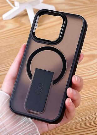 Чохол tpu+pc flexguard magnetic ring stand для iphone 13 pro протиударний із захистом камери чорний 9