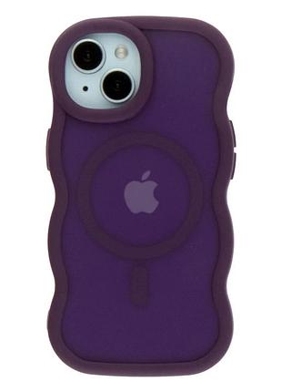 Чохол tpu+pc aquawave з magsafe для iphone 15 протиударний фіолетовий із захистом камери
