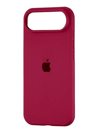 Чохол силіконовий full cover для iphone 17 air захист камери малиновий