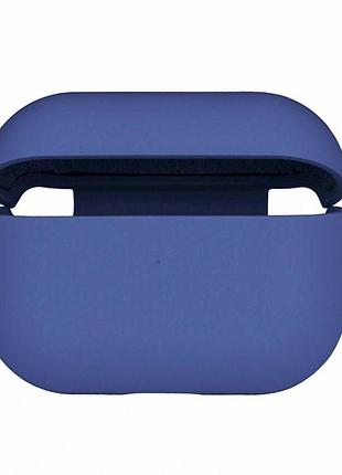 Футляр силиконовый с микрофиброй для airpods pro 03 royal blue защитный легкий с карабином