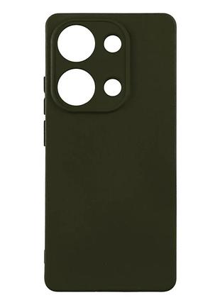 Чехол силиконовый full case для xiaomi redmi note 13 5g с защитой камеры микрофибра 71.dark green