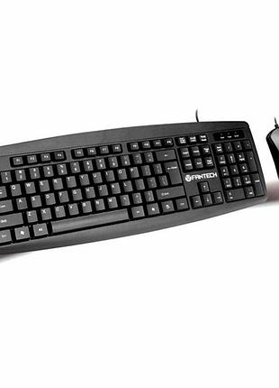 Клавиатура и мышь fantech km100 usb мембранные 104 кнопки черный для работы и игр